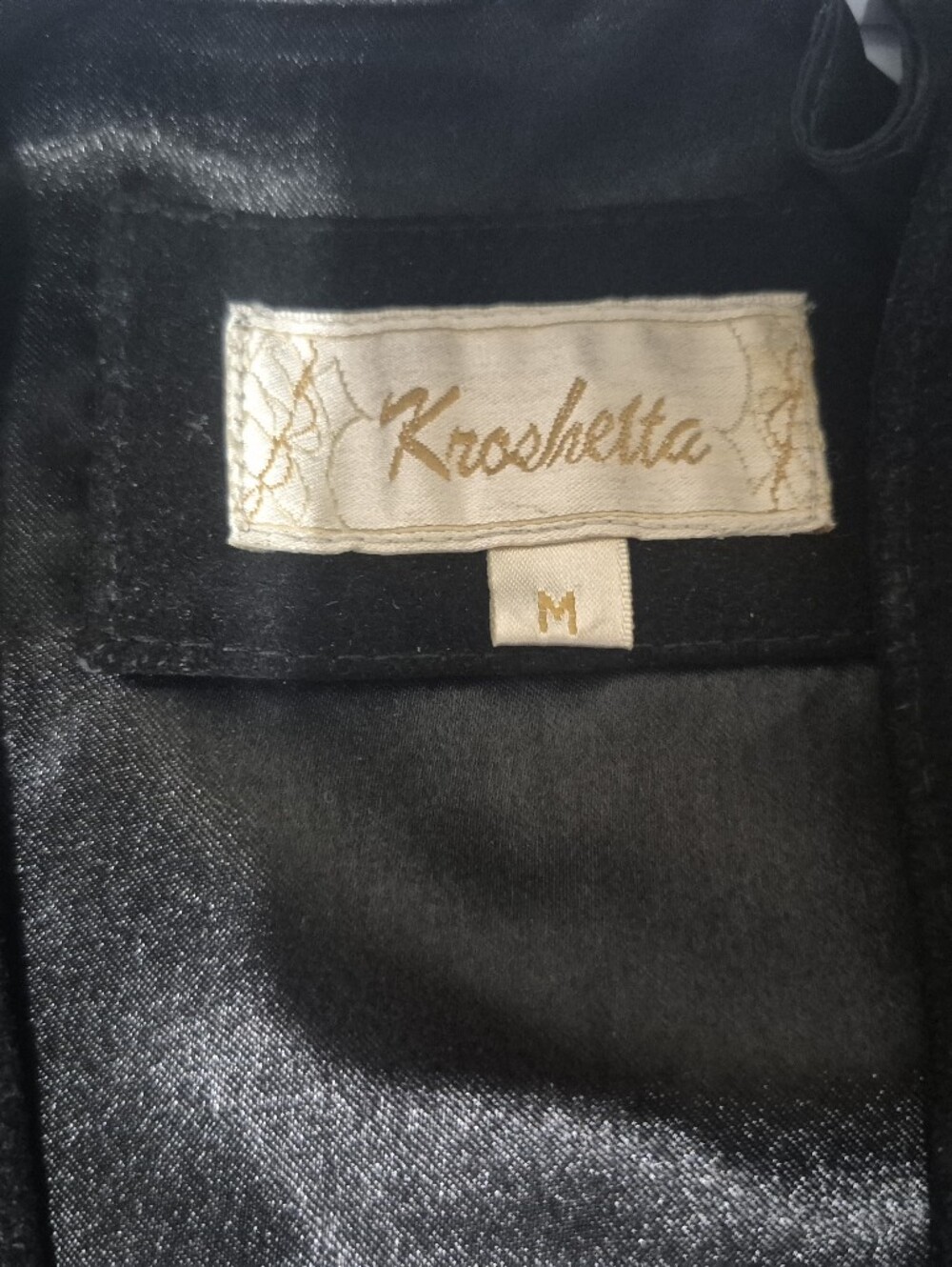 Source Unknown Black Embroidered Suede Vest - Picture 5 of 8